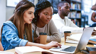 Students studying together