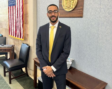 A photo of SHU alum Ahmed Shehata standing