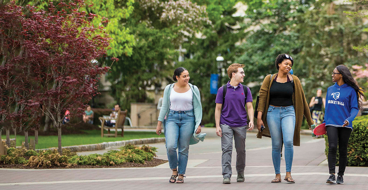 Open House Students talking on campus