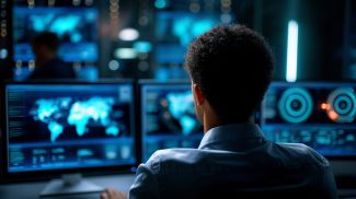Faceless cybersecurity analyst