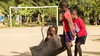 Kids playing in Haiti