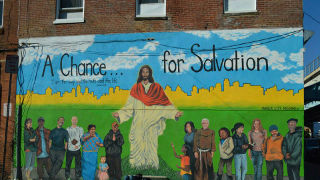 Mural of Jesus Mural of Jesus in Philadelphia.