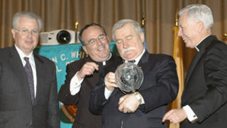 Sheeran and Walesa_320 Photo of Robert Sheeran and Lech Walesa