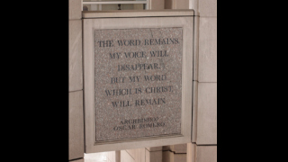 archbishop oscar romero A photo of Archbishop Oscar Romero quote on wall