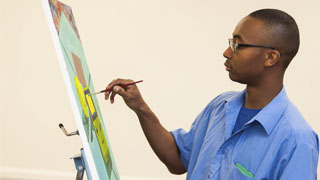 Student painting