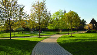 Campus shot A shot of the University Green on the campus tour.