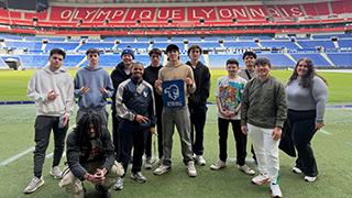 Students during the study abroad session in France
