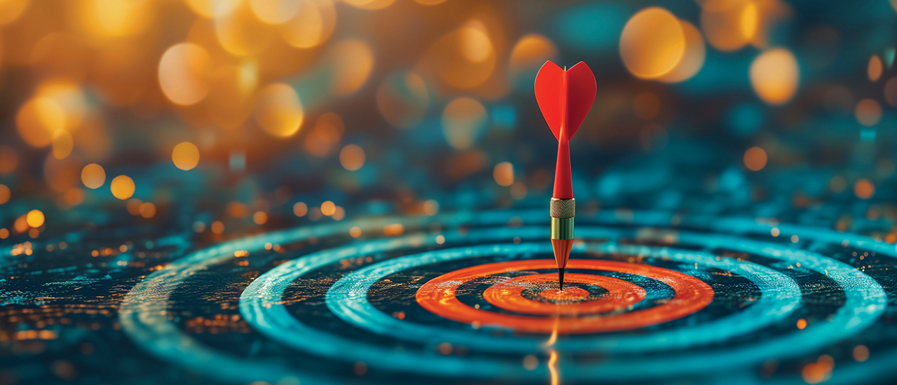 Taking Stock of the Leadership Toolbox A bullseye with a dart in the center.