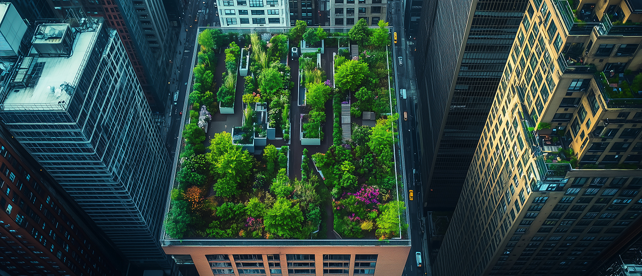 Real Estate's Next Frontier A roof-top garden in a big city.