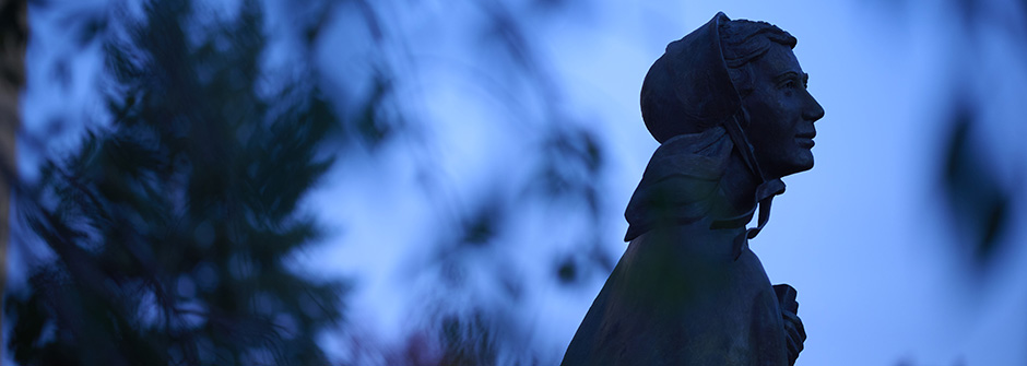 Mother Seton Statues Overlooking the Green
