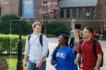 Students walking on campus Students walking on campus