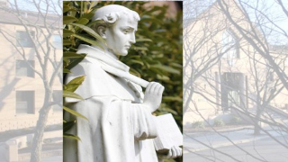 lenten-statue-campusx320 A photo of St. Thomas Aquinas statue