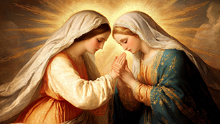 Mary and Elizabeth painting Mary and Elizabeth painting