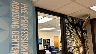 An image of the outside of the Pre-Professional Advising Office