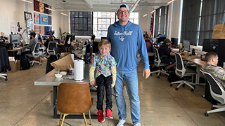 Stephen Gebhardt with his nephew.