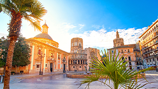 Valencia Spain A town square in Valencia Spain