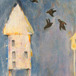 The Empty House book cover The book cover for the book The Empty House showing birds flying around a birdhouse.