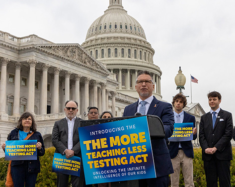 Professor Christopher Tienken at the U.S. Capitol