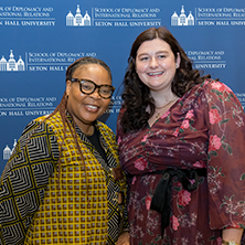 Leymah Gbowee 222x222 Photo of Leymah Gbowee, Liberian peace activist, human rights advocate and 2011 Nobel Peace Prize winner, returned to Seton Hall to address the World Leaders Forum.